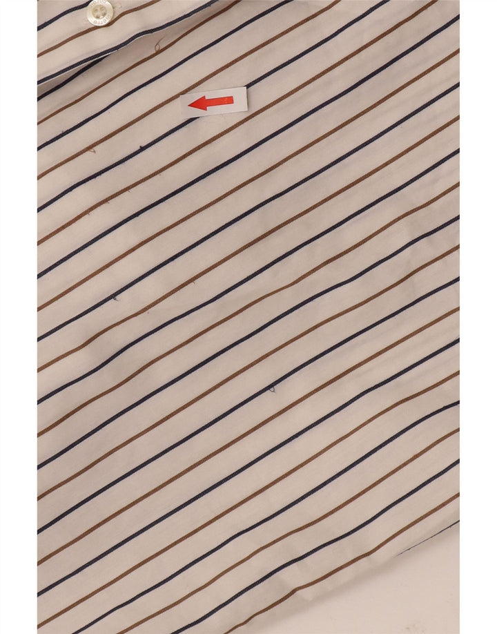 Pierre Cardin Mens Shirt Size 41 Medium White Striped