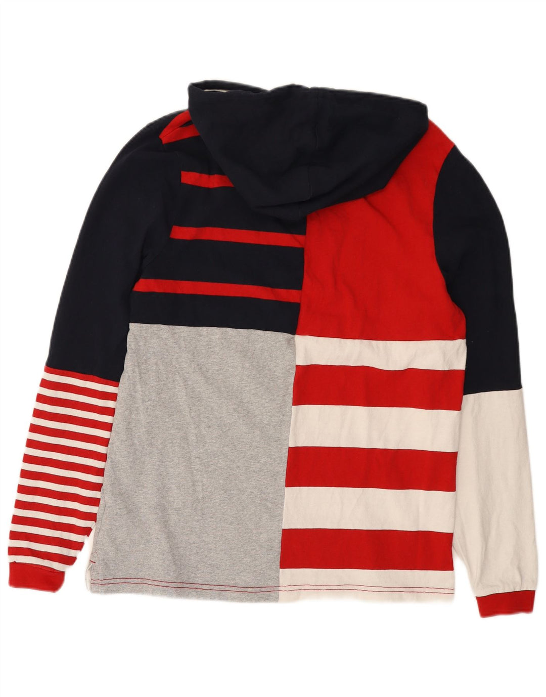 Tommy Hilfiger Mens Hooded Top Long Sleeve Small Multicoloured Colourblock