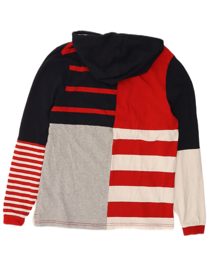 Tommy Hilfiger Mens Hooded Top Long Sleeve Small Multicoloured Colourblock