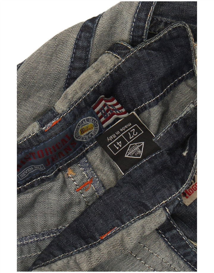 ROY ROGERS Womens Dungarees Denim Shorts IT 41 Small W27  Blue Cotton