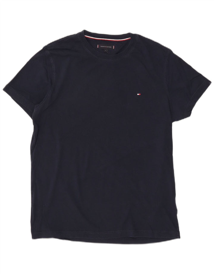Tommy Hilfiger Mens T-Shirt Top Large Navy Blue Cotton