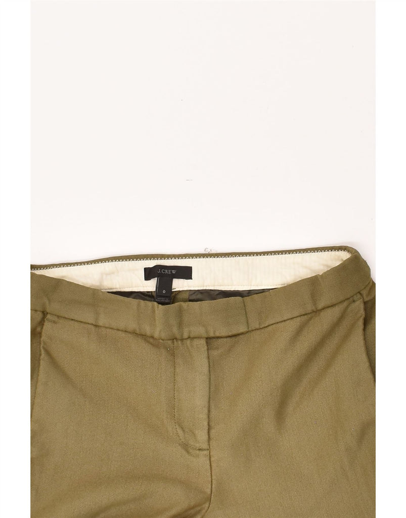 J. CREW Womens Slim Chino Trousers US 0 XS W28 L28  Green Cotton | Vintage J. Crew | Thrift | Second-Hand J. Crew | Used Clothing | Messina Hembry 