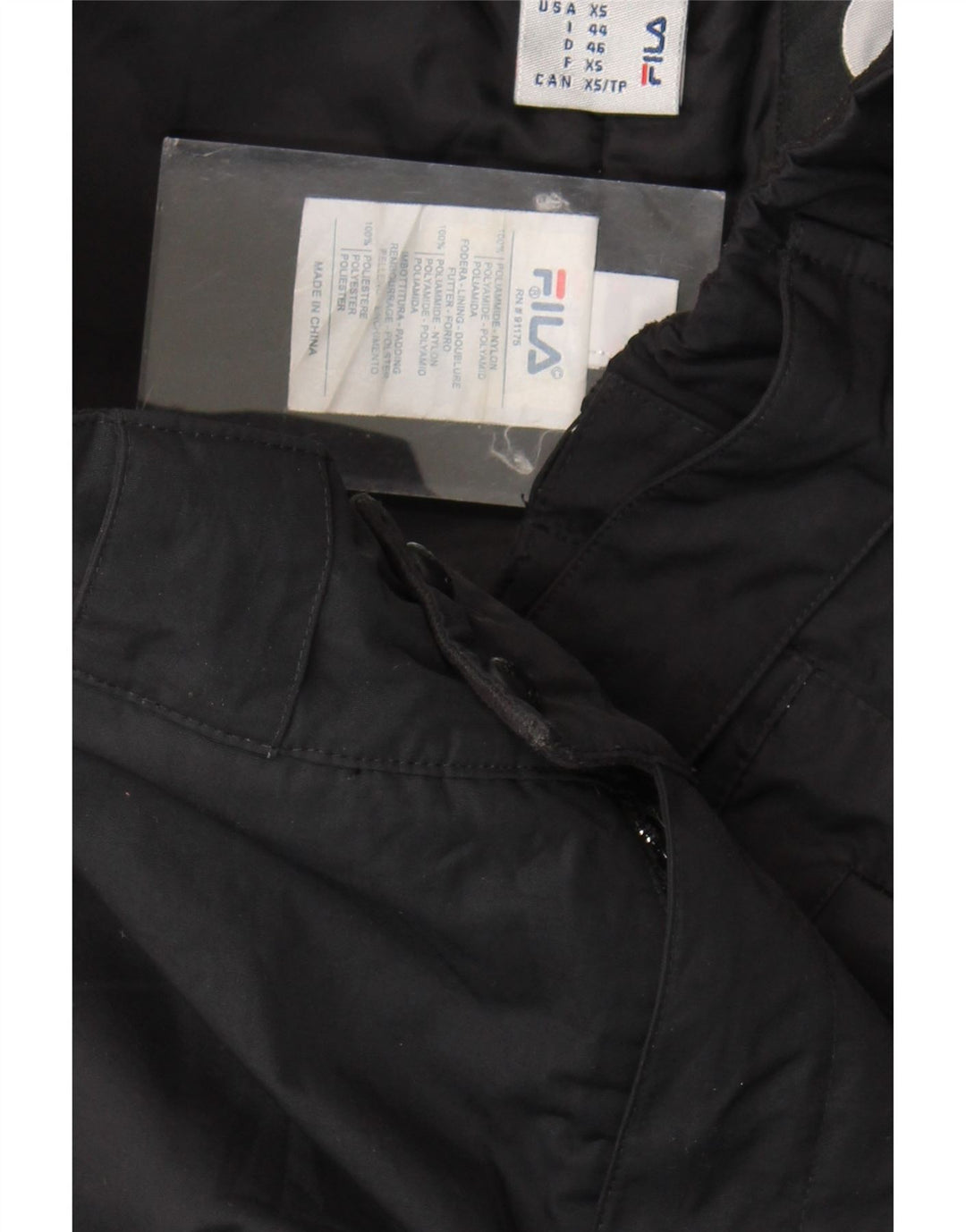Fila Mens Ski Trousers XS Black Nylon