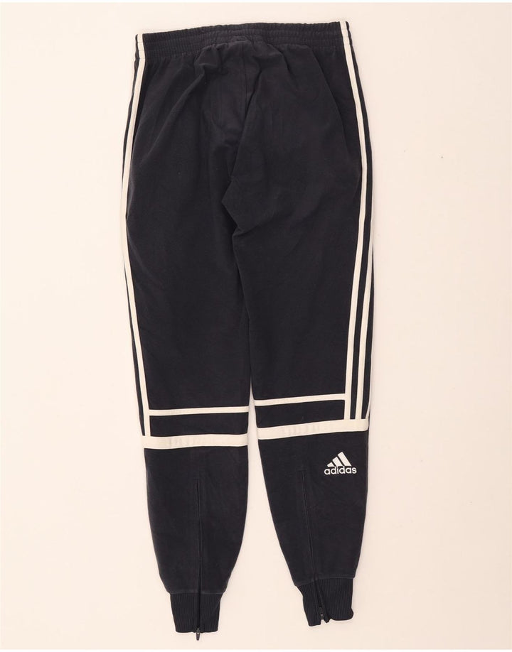 ADIDAS Mens Tracksuit Trousers Joggers Small  Navy Blue Polyester