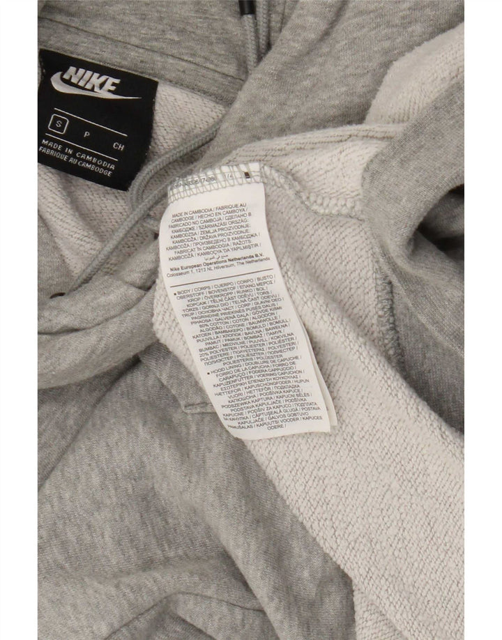 Nike Mens Hoodie Jumper Small Grey Cotton