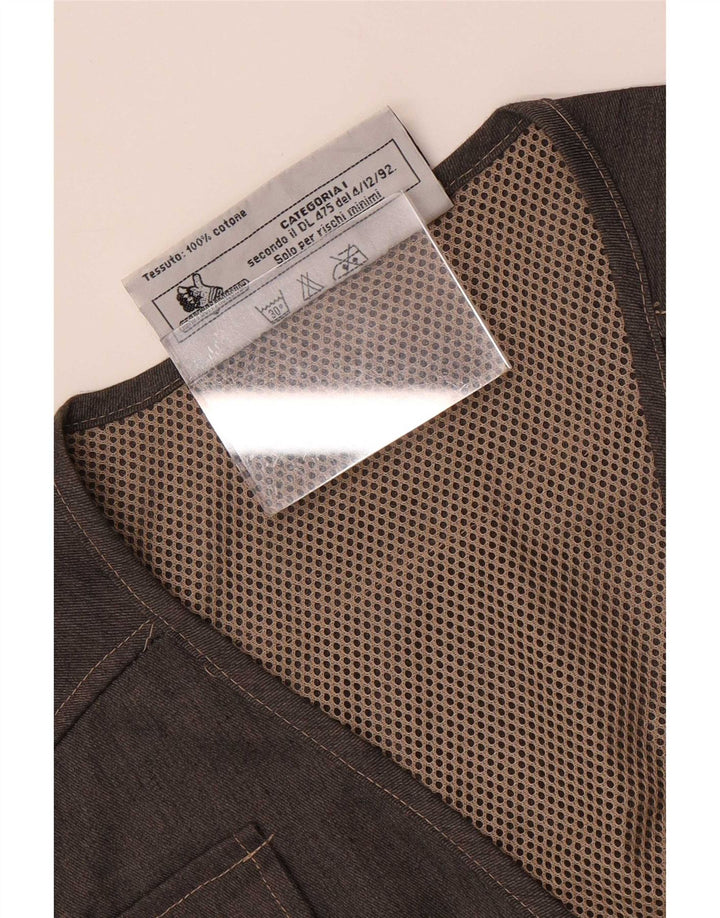 Sotto Zero Mens Utility Gilet UK 40 Large Grey Cotton