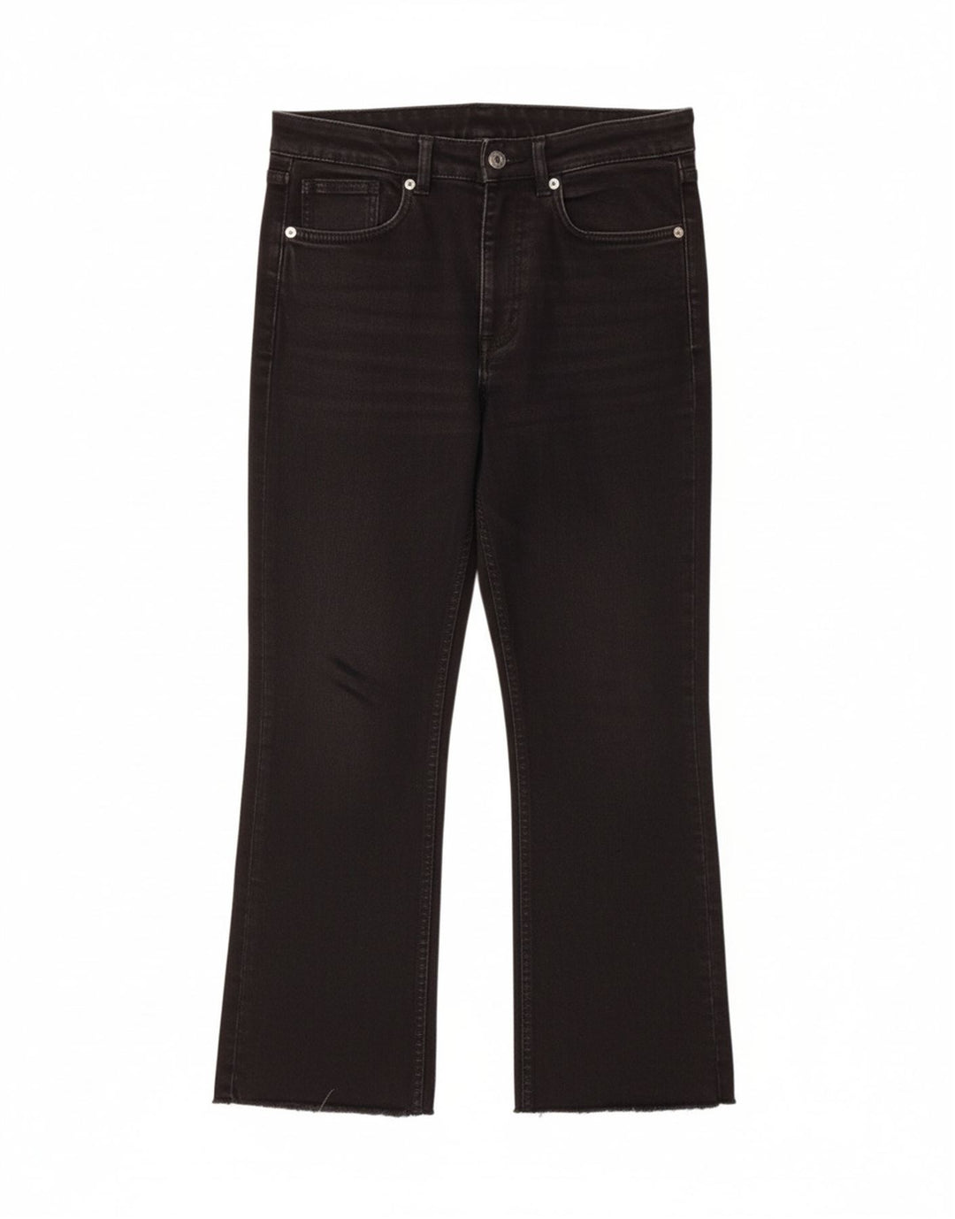 ZARA Womens Crop Straight Jeans EU 42 Large W32 L25 Black Vintage Zara and Second-Hand Zara from Messina Hembry 