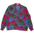 Vintage Womens Shirt Blouse UK 16 Large Multicoloured Floral Polyester