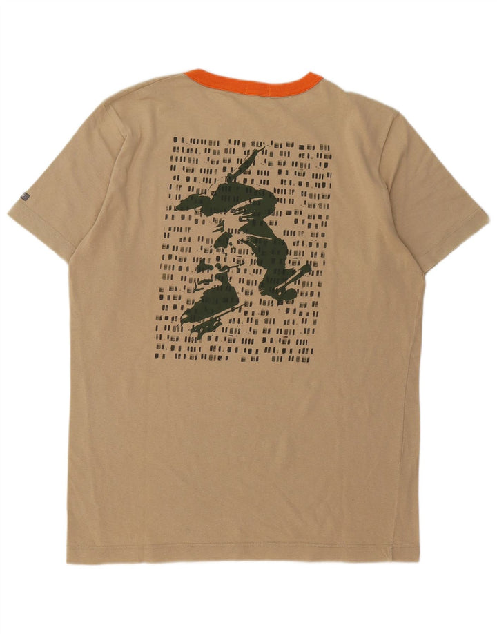 Killer Loop Mens Graphic T-Shirt Top Large Beige Cotton