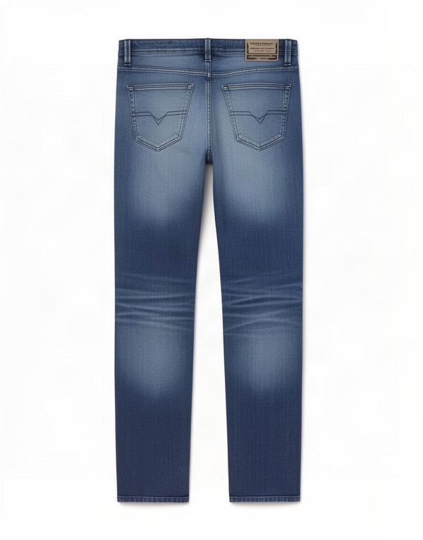 Diesel Mens Straight Jeans W34 L34 Blue Cotton