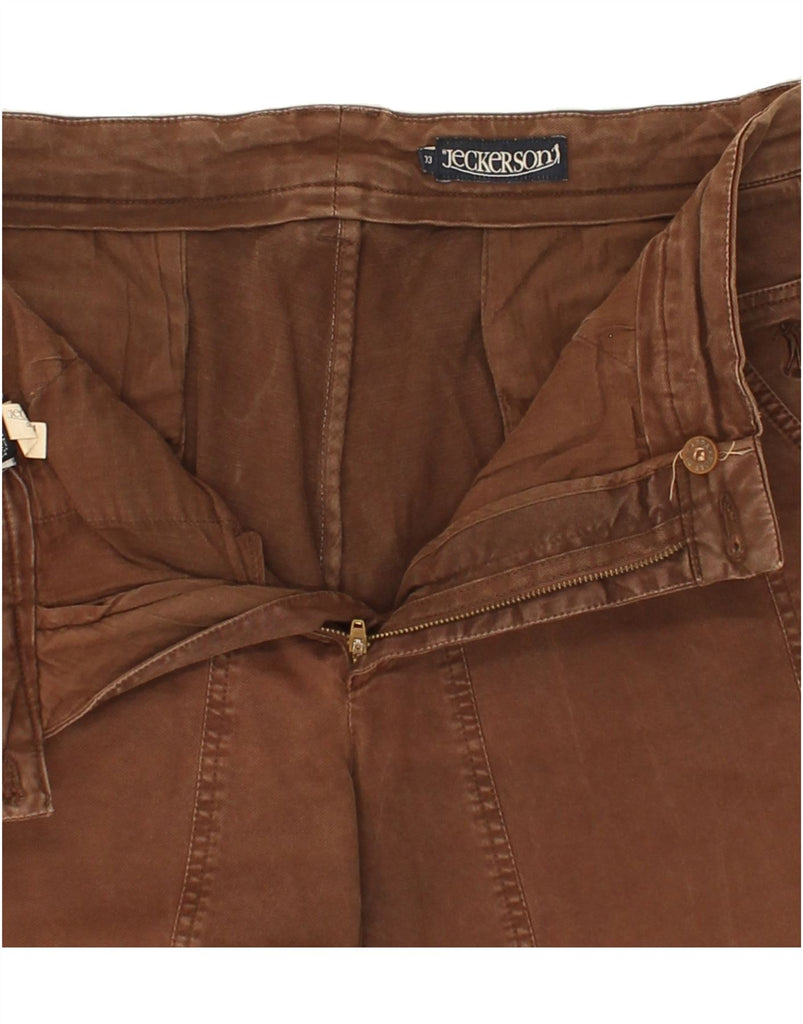 JECKERSON Mens Chino Trousers W33 L32 Brown Vintage Jeckerson and Second-Hand Jeckerson from Messina Hembry 