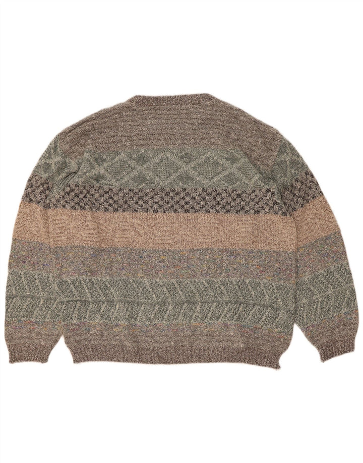 Darwin Mens Crew Neck Jumper Sweater Size 52 Large Multicoloured Striped