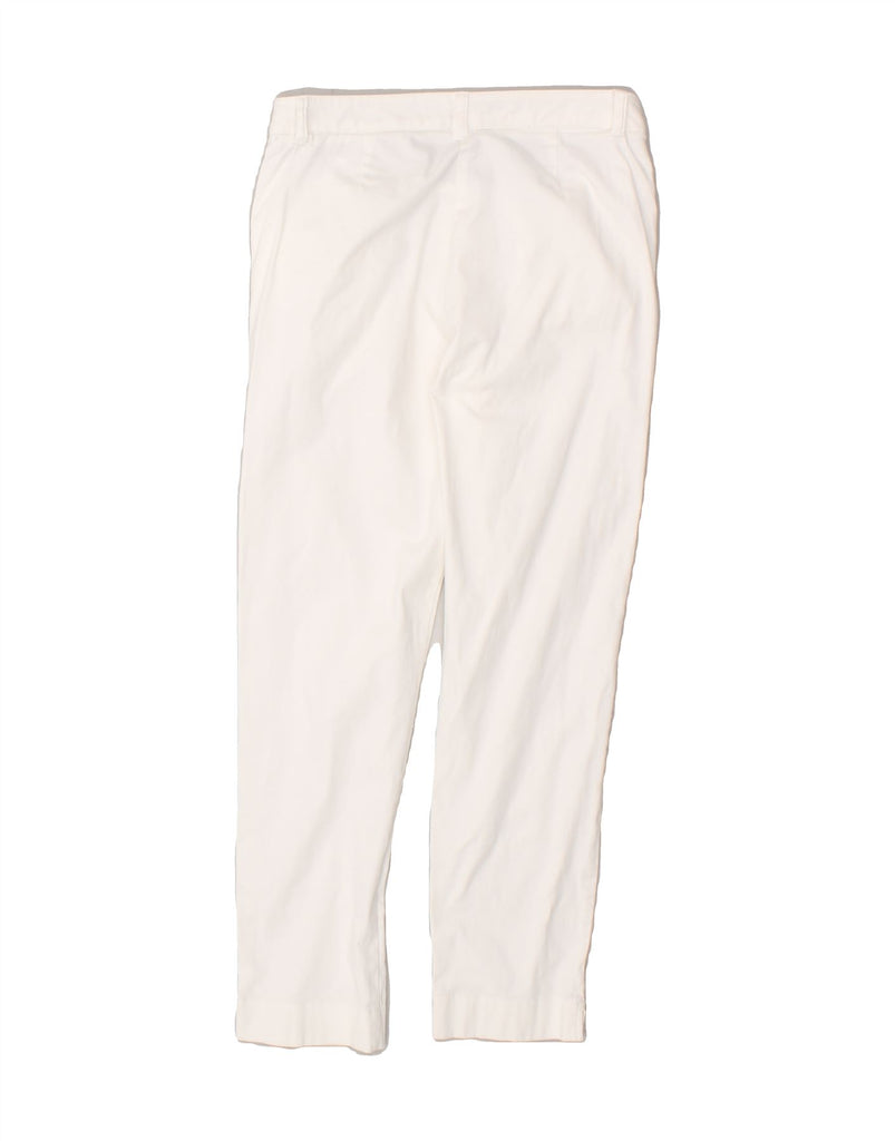 SERGIO TACCHINI Womens Slim Casual Trousers W28 L26  White Cotton Vintage Sergio Tacchini and Second-Hand Sergio Tacchini from Messina Hembry 