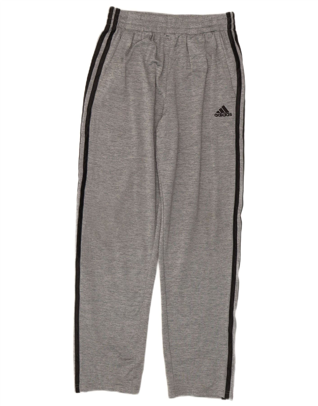 ADIDAS Boys Tracksuit Trousers 14-15 Years  Grey Flecked Polyester
