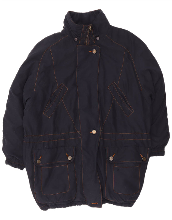Daunen Womens Padded Jacket EU 46 XL Navy Blue Polyester