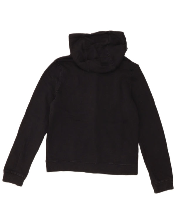 Nike Boys Zip Hoodie Sweater 10-11 Years Medium Black Cotton