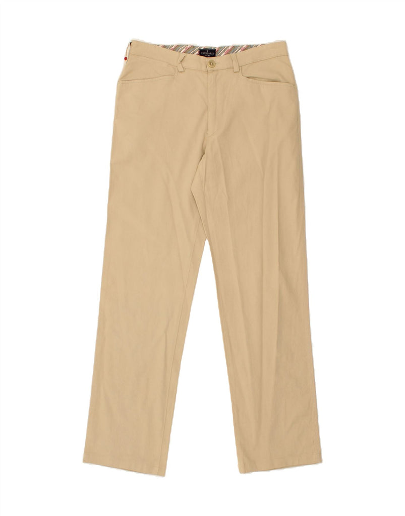 TRUSSARDI Mens Straight Casual Trousers IT 48 Medium W32 L31 Beige Cotton Vintage Trussardi and Second-Hand Trussardi from Messina Hembry 