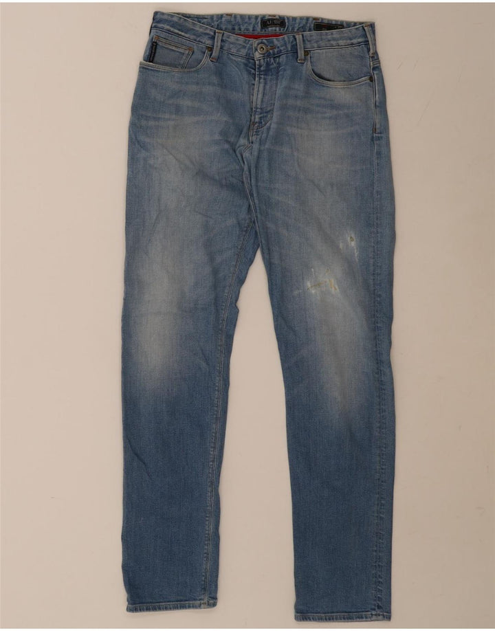Armani Mens J06 Slim Jeans W9 L32 Blue Cotton