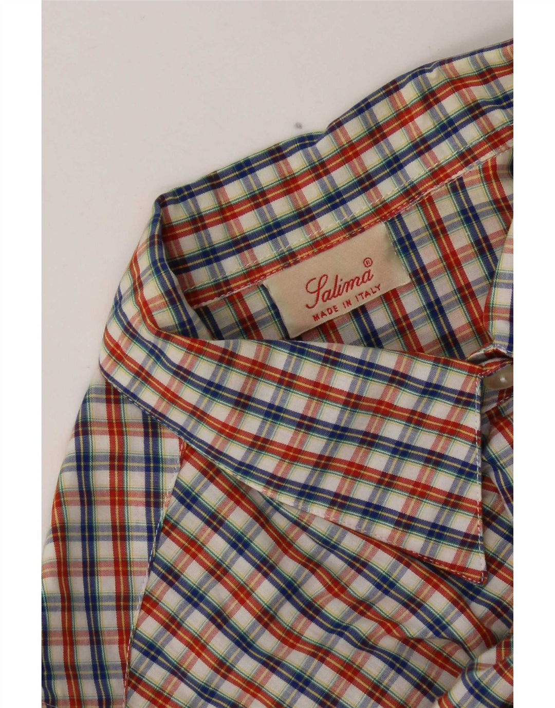 Vintage Womens Sleeveless Shirt UK 16 Large Multicoloured Check