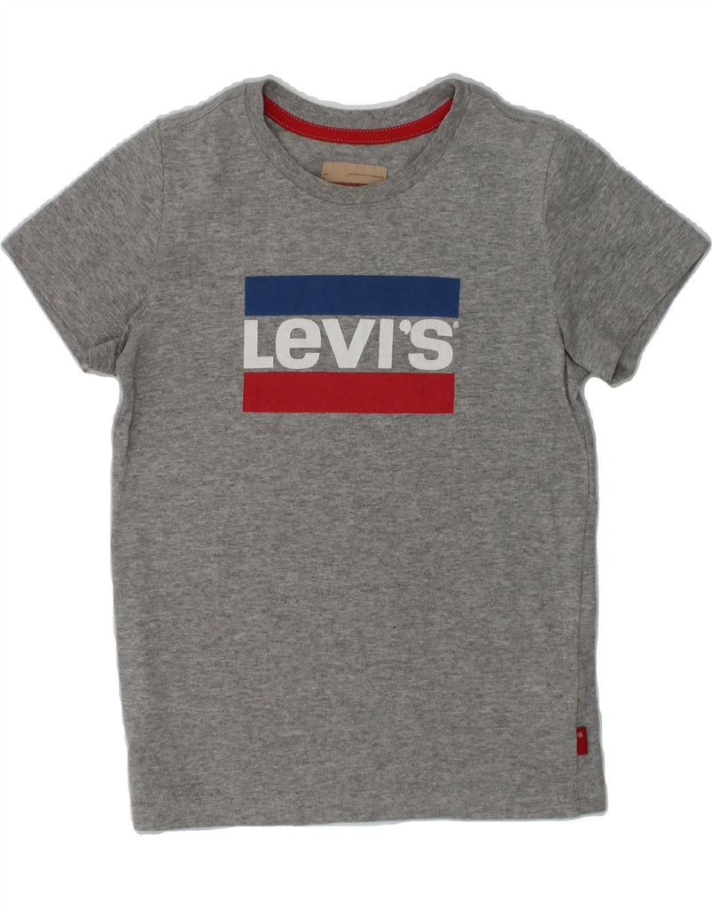 LEVI'S Boys Graphic T-Shirt Top 5-6 Years Grey Cotton | Vintage Levi's | Thrift | Second-Hand Levi's | Used Clothing | Messina Hembry 