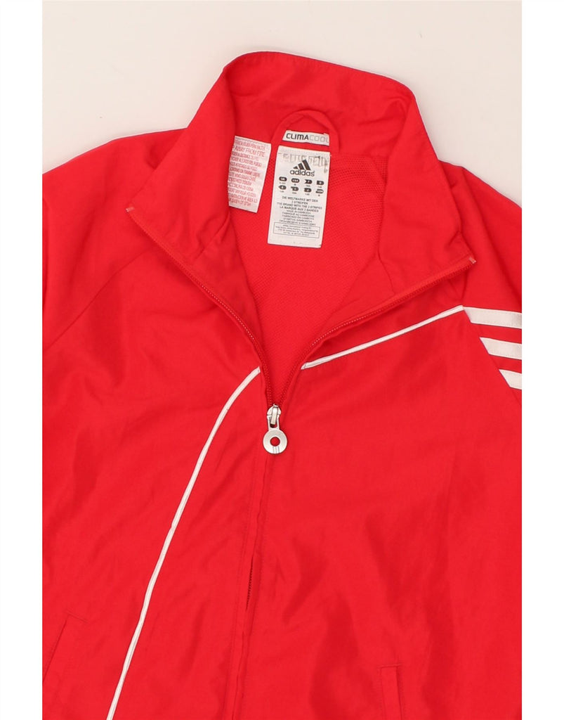 ADIDAS Girls Climacool Tracksuit Top Jacket 9-10 Years Red Polyester | Vintage Adidas | Thrift | Second-Hand Adidas | Used Clothing | Messina Hembry 