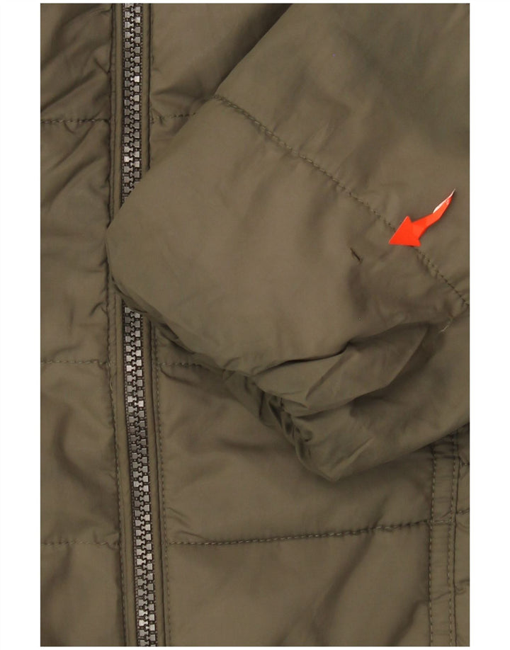 MARKS & SPENCER Womens Padded Jacket UK 14 Large Khaki Polyester