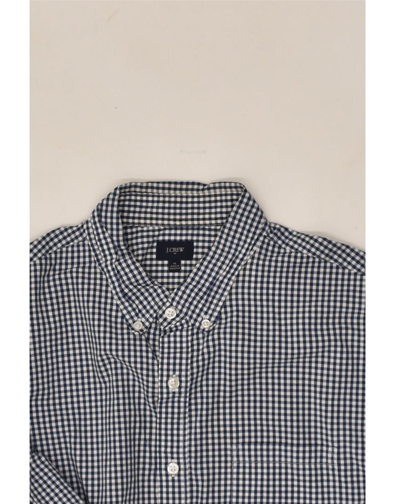 J. CREW Mens Shirt XL Navy Blue Gingham Cotton | Vintage J. Crew | Thrift | Second-Hand J. Crew | Used Clothing | Messina Hembry 