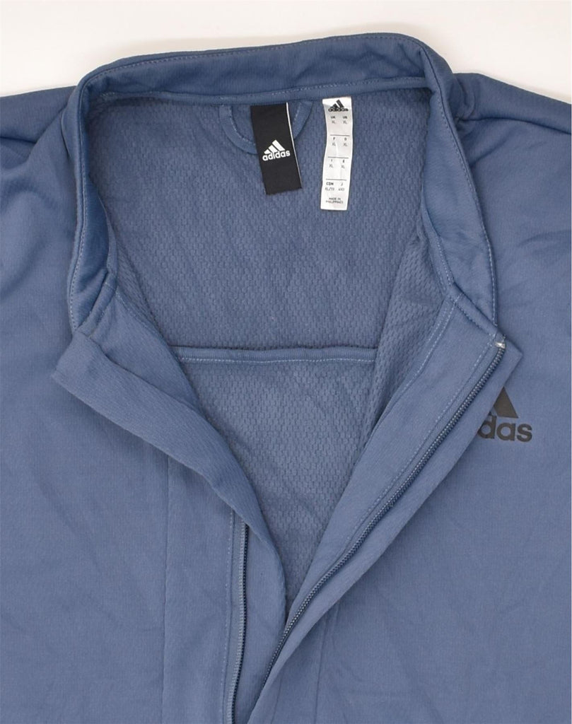 ADIDAS Mens Tracksuit Top Jacket XL Blue Polyester | Vintage Adidas | Thrift | Second-Hand Adidas | Used Clothing | Messina Hembry 