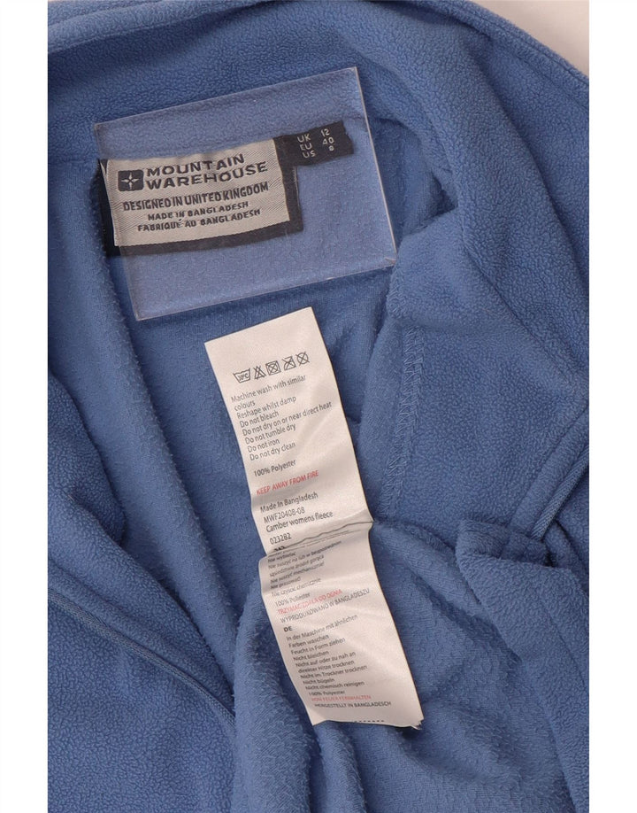 Mountain Warehouse Womens Zip Neck Fleece Jumper UK 12 Medium Blue