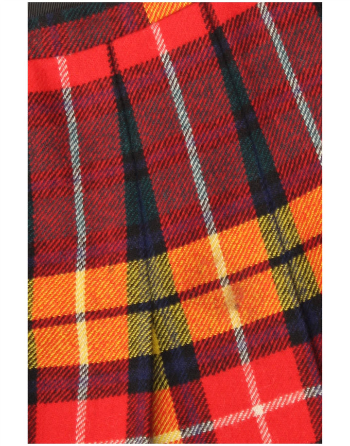 Vintage Womens Knife Pleated Skirt W26 Small  Multicoloured Plaid