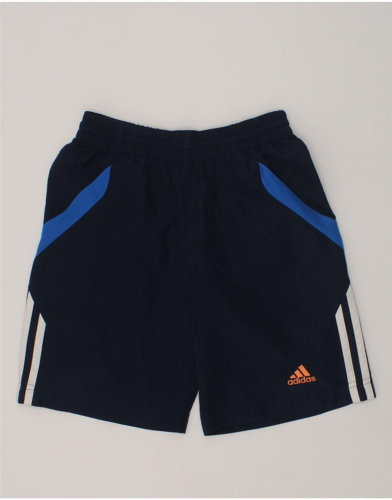 ADIDAS Boys Climalite Sport Shorts 7-8 Years Navy Blue Polyester | Vintage Adidas | Thrift | Second-Hand Adidas | Used Clothing | Messina Hembry 