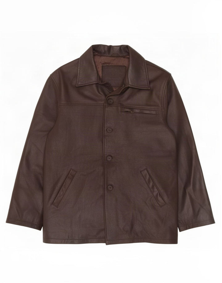 Vintage Mens Leather Jacket UK 42 XL Brown