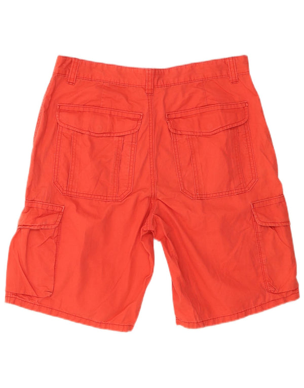 Marks & Spencer Mens Cargo Shorts W32 Medium Red Cotton