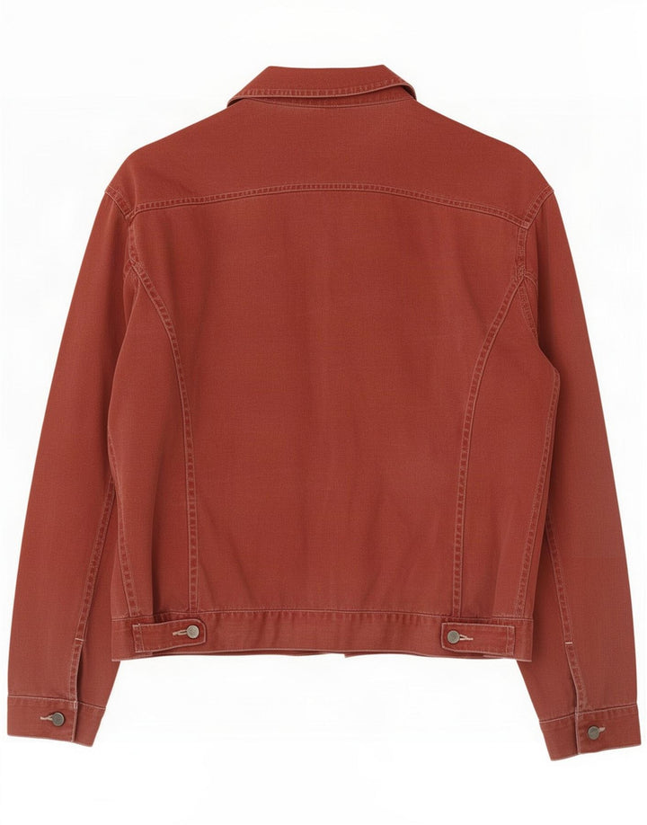 Cruiser Womens Denim Jacket UK 14 Large Red Cotton