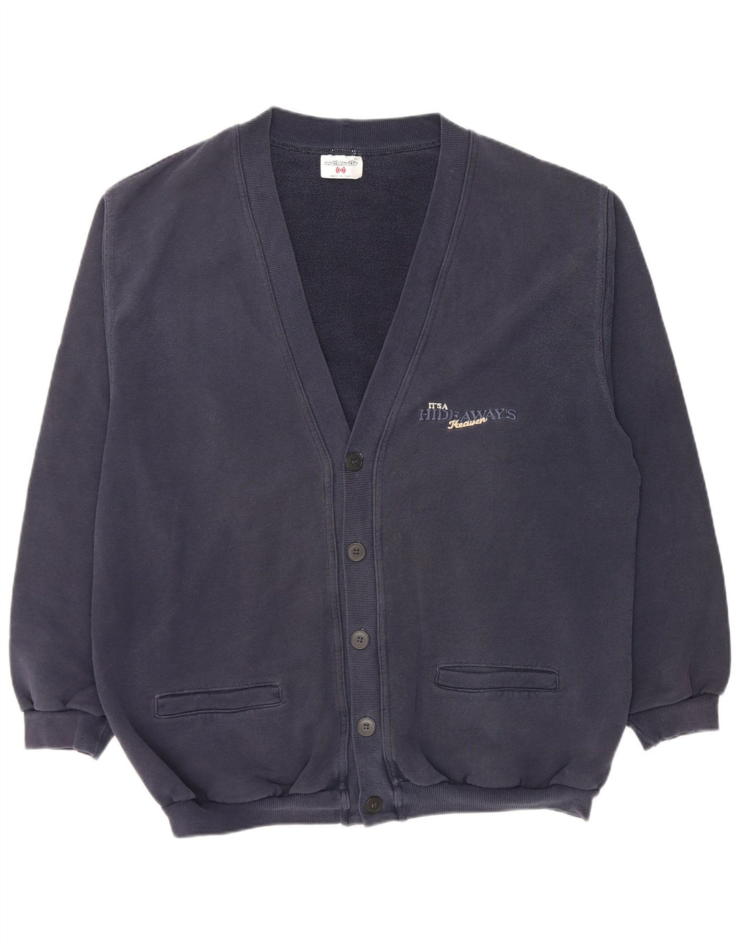 Mazzonetto Mens Cardigan Sweater XL Navy Blue