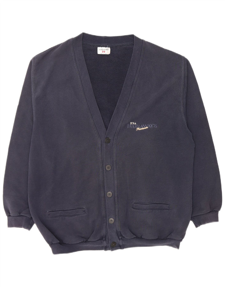 Mazzonetto Mens Cardigan Sweater XL Navy Blue