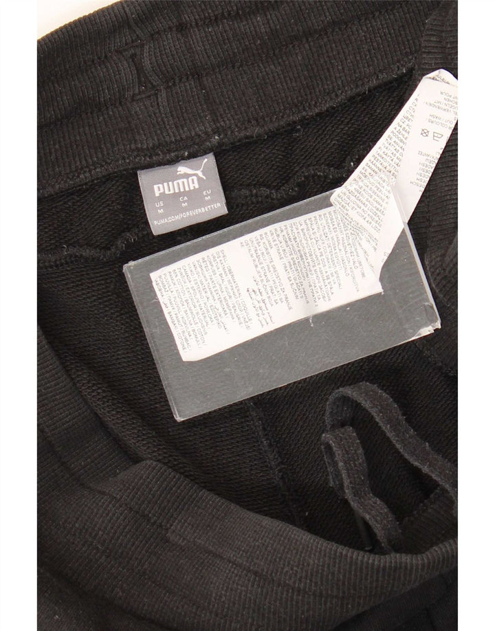 Puma Mens Tracksuit Trousers Joggers Medium Black Colourblock Cotton