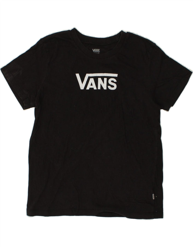 VANS Womens Graphic T-Shirt Top UK 14 Medium Black | Vintage Vans | Thrift | Second-Hand Vans | Used Clothing | Messina Hembry 