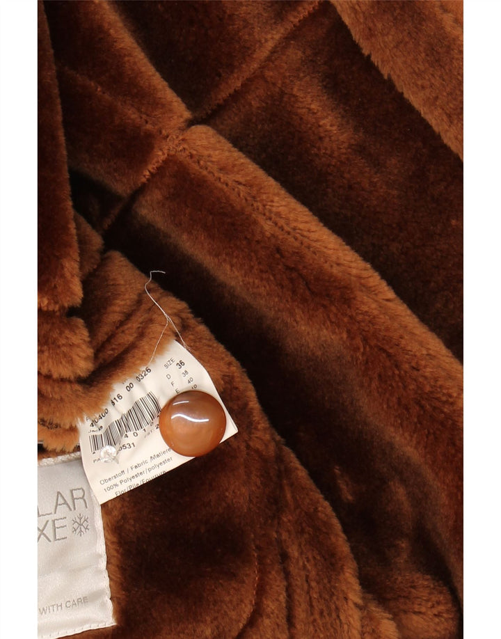 BARONIA Womens Sherpa Coat EU 36 Small Brown Polyester Vintage Baronia and Second-Hand Baronia from Messina Hembry 