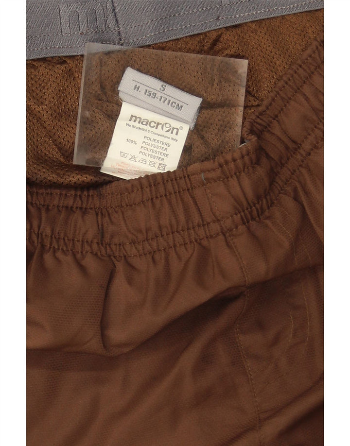 MACRON Boys Tracksuit Trousers Joggers 15-16 Years Small Brown Colourblock Vintage Macron and Second-Hand Macron from Messina Hembry 
