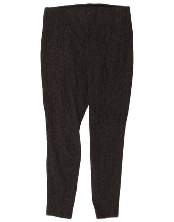 Marks & Spencer Womens Leggings UK 14 Large  Black Herringbone Viscose