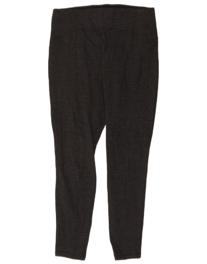 Marks & Spencer Womens Leggings UK 14 Large  Black Herringbone Viscose