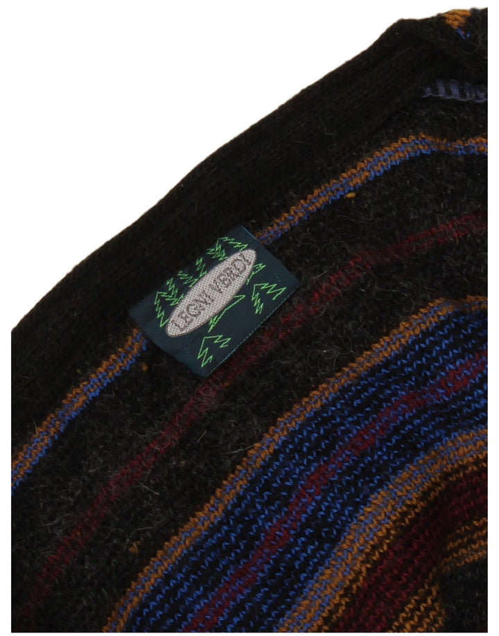 Vintage Mens Knit Waistcoat Large Multicoloured Geometric