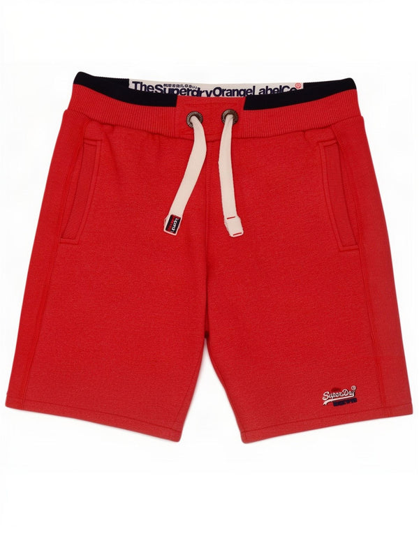 Superdry Mens Slim Fit Sport Shorts Medium Red Cotton