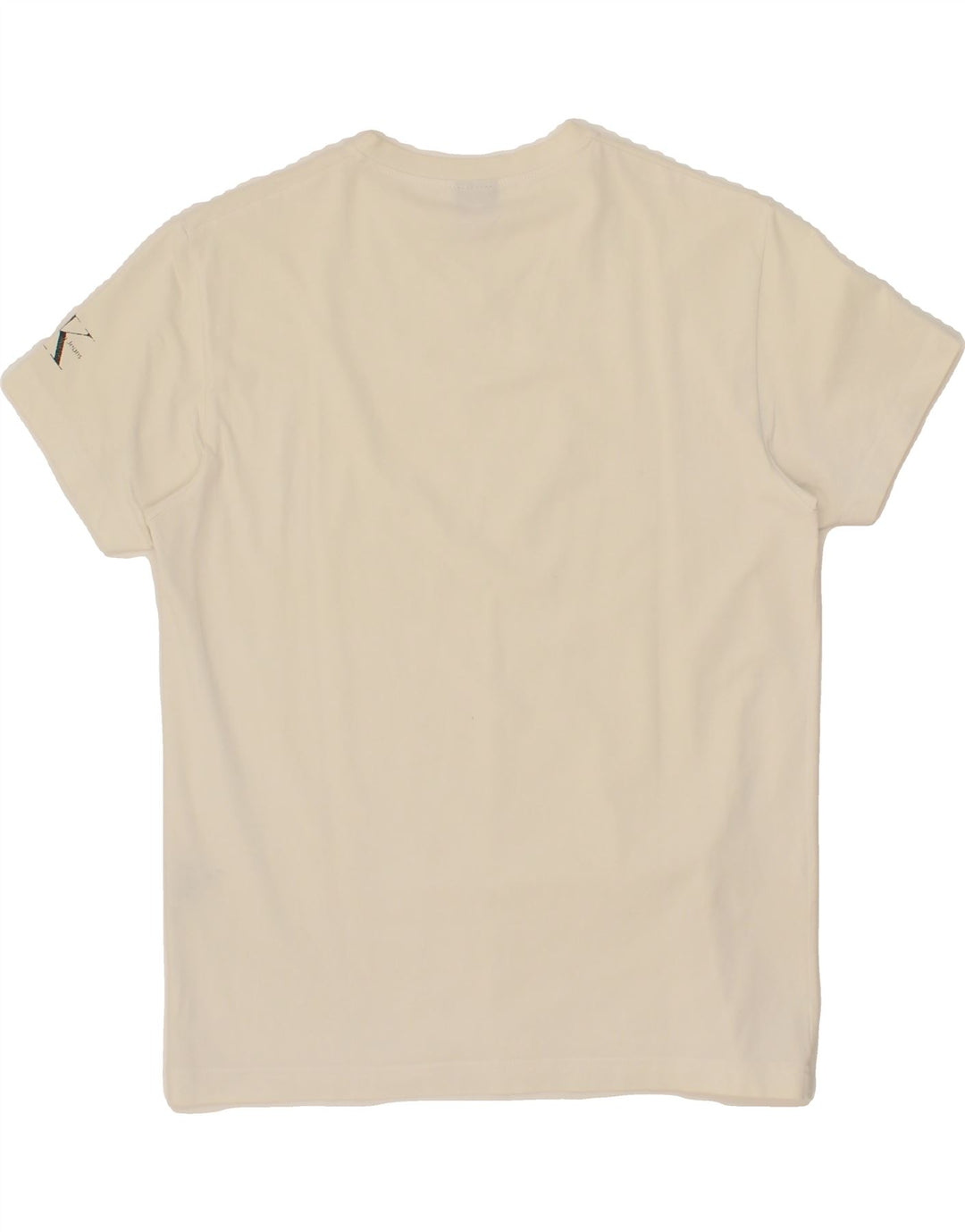 CALVIN KLEIN JEANS Mens T-Shirt Top Small Off White Cotton Vintage Calvin Klein Jeans and Second-Hand Calvin Klein Jeans from Messina Hembry 