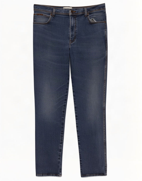 Wrangler Mens Texas Straight Jeans W38 L32 Blue Cotton