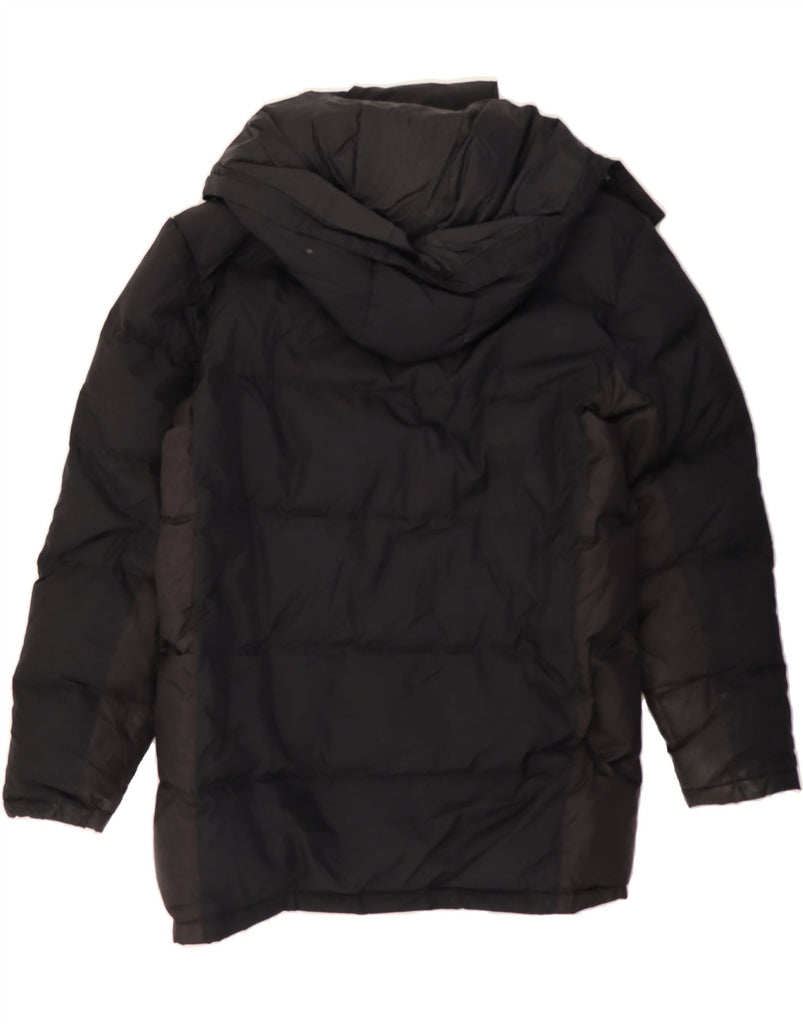 FILA Mens Hooded Padded Jacket UK 38 Medium Black Polyester Vintage Fila and Second-Hand Fila from Messina Hembry 