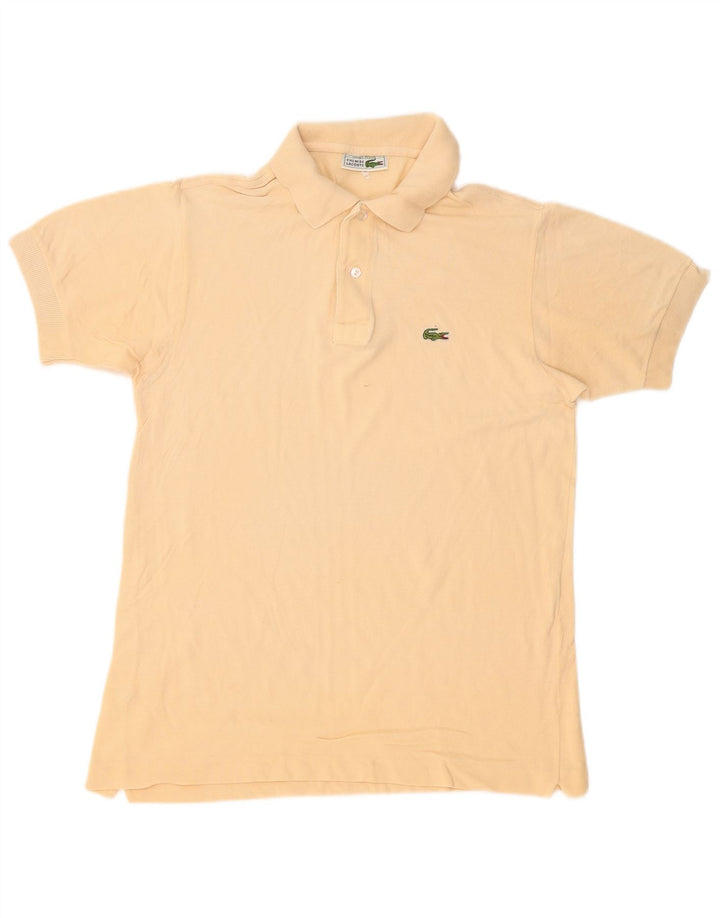 Lacoste Mens Polo Shirt Size 4 Medium Beige Cotton