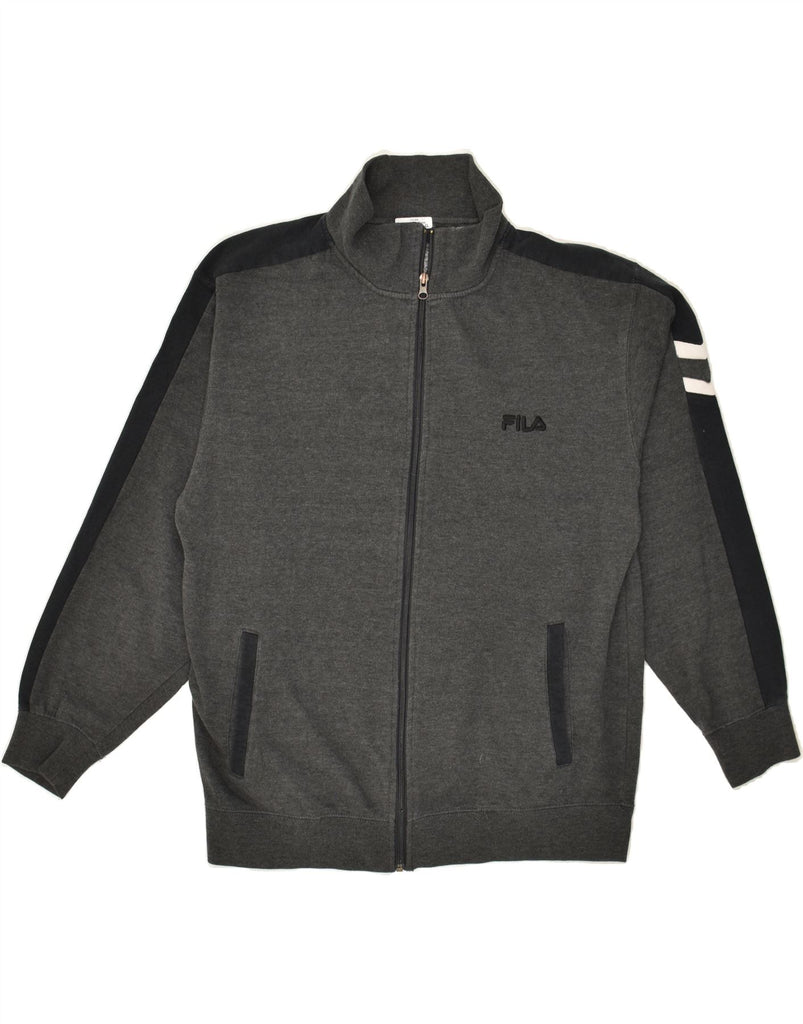 FILA Mens Tracksuit Top Jacket Large Grey Colourblock Cotton | Vintage Fila | Thrift | Second-Hand Fila | Used Clothing | Messina Hembry 