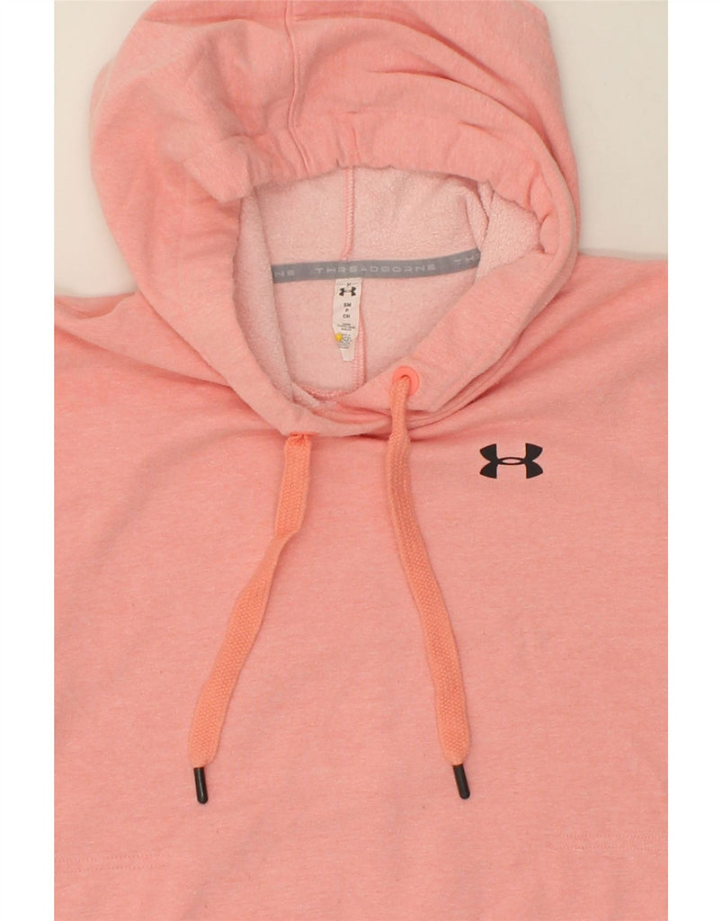 UNDER ARMOUR Womens Hoodie Jumper UK 10 Small Pink | Vintage Under Armour | Thrift | Second-Hand Under Armour | Used Clothing | Messina Hembry 